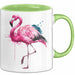 Flamingo Tier Tasse Geschenk Lustige Geschenkidee Spruch Grün Trendation