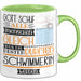 Schwimmerin Geschenk Becher Tasse Gott Schuf Alle Menschen Gleich Nur Die Besten Durfeten Schwimmerin Werden Geschenkidee Lustig Grün Trendation
