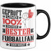 Fußballfan Geschenk Lustiger Spruch für Fußballfan Geschenkidee Bester Fußballfan Der Welt Schwarz Trendation
