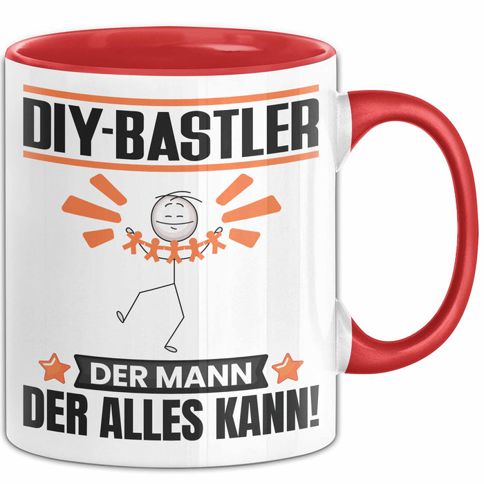 DIY-Bastler Tasse Geschenk für DIY-Bastler Der Mann Der Alles Kann Geschenkidee zum Geburtstag Rot Trendation