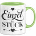 Frauen Mädchen Sarkasmus Tasse Becher Geschenk Lustige Geschenkidee Spruch Einzel Stück Grün Trendation