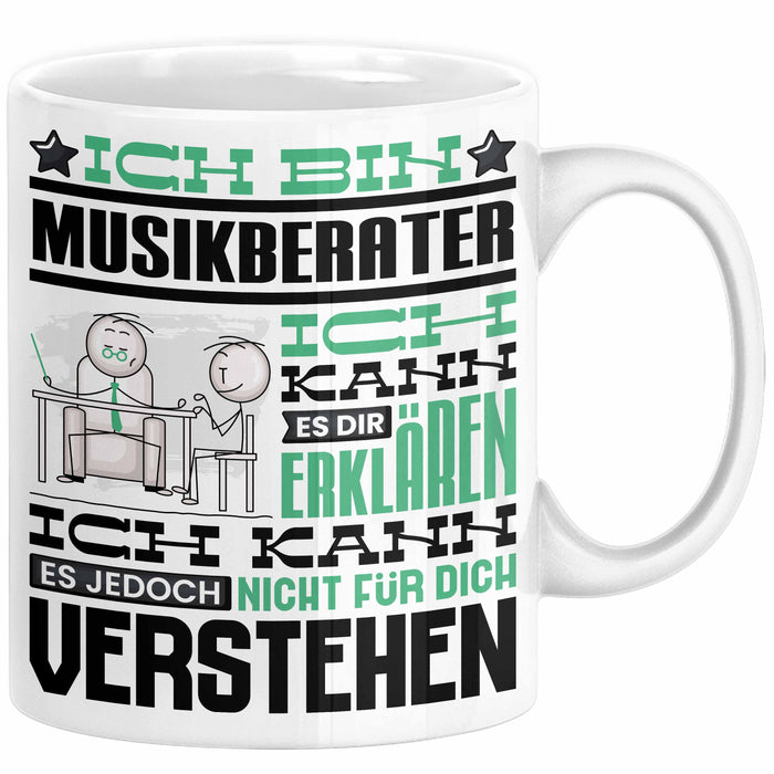 Musikberater Geschenk Tasse Lustige Geschenkdiee für einen Musikberater Geburtstag Ich Bin Musikberater Ich Kann Es Dir Erklären Aber Nicht Für Dich Verstehen Weiß Trendation