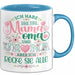 Uroma Tasse Geschenk Ur-Oma Geschenkidee Spruch Ich Habe 3 Titel Mama Oma Und Ur Oma Aber Ich Rocke Sie Alle Kaffee-Becher Blau Trendation