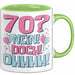 70er Geburtstag Geschenk Männer Frauen 70 Nein Doch Ohhhh Lustiger Spruch Geschenkidee Kaffee-Becher Grün Trendation