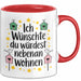 Freundschaft Tasse Geschenk Ich Wuenschte Du Wuerdest Nebenan Wohnen Geschenkidee Rot Trendation