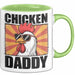 Huhn Tier Bauer Tasse Becher Geschenk Lustige Geschenkidee Spruch Hühnerpapa Grün Trendation