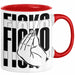 Italiener Geschenk Tasse Ficko Italienische Handbewegeung Kaffee-Becher Rot Trendation