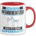 Pferdebesitzer Tasse Geschenk für Pferdebesitzer Geburtstag Lustiger Spruch Kaffee-Becher Was Ist Deine Superkraft Rot Trendation