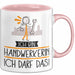Geschenk für Handwerkerin Tasse Lustige Geschenkidee Geburtstag Ich Bin Handwerkerin Ich Darf Das Rosa Trendation