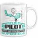 Pilot Geschenk Tasse Ich Bin Pilot Aber Sag Doch Einfach Superheld Lustige Geschenkdiee für Pilot Kaffee-Becher Weiß Trendation