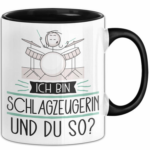 Schlagzeugerin Tasse Geschenk Ich Bin Schlagzeugerin Und Du So Geschenkidee Lustiger Spruch Becher Trendation