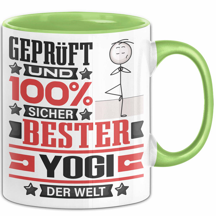 Yogi Geschenk Lustiger Spruch für Yogi Geschenkidee Bester Yogi Der Welt Grün Trendation