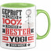 Yogi Geschenk Lustiger Spruch für Yogi Geschenkidee Bester Yogi Der Welt Grün Trendation