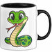 Reptil Schlange Tier Tasse Geschenk Lustige Geschenkidee Spruch Schwarz Trendation