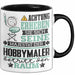 Hobbymaler Geschenk Tasse Lustiger Spruch Erheben Sie Sich Der Hobbymaler Betritt den Raum Schwarz Trendation