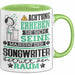 Songwriter Geschenk Tasse Lustiger Spruch Erheben Sie Sich Der Songwriter Betritt den Raum Grün Trendation