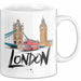 England London Skyline Tasse Geschenk Lustige Geschenkidee Spruch Weiß Trendation