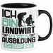 Landwirt Ausbildung Tasse Geschenk Ich Bin Landwirt In Der Ausbildung Ich Darf Das Geschenkidee Spruch Schwarz Trendation
