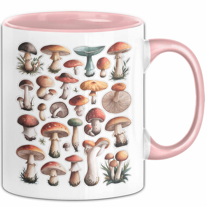 Pilzliebhaber Tasse Geschenkidee Pilz Fan Geschenkidee Lustig Rosa Trendation