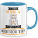 Musiktheoretikerin Tasse Geschenk Becher Stark Attraktiv Furchtlos Musiktheoretikerin Lustige Geschenkidee Blau Trendation