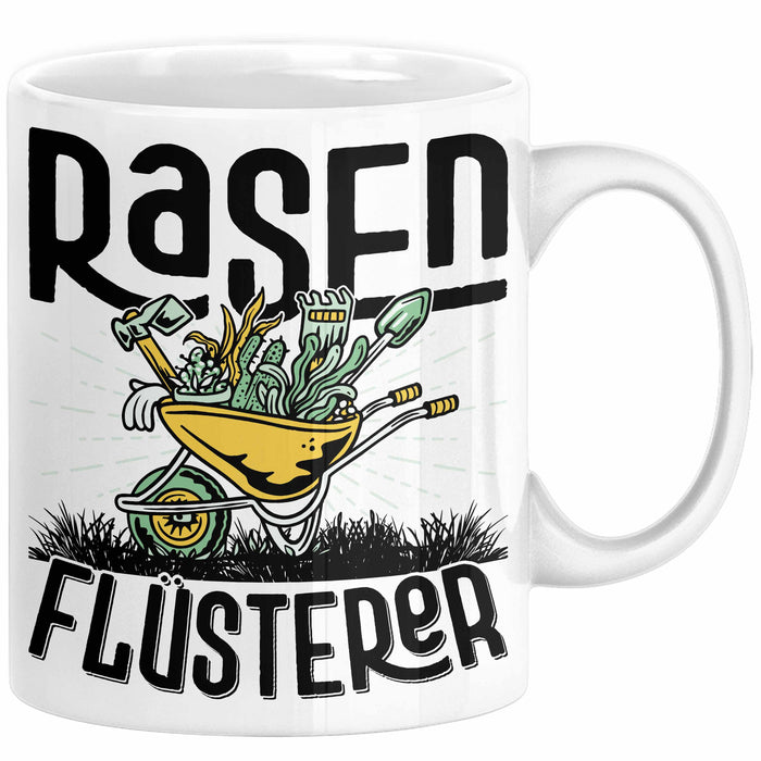 Gärtner Tasse Geschenk für Hobbygärtner Landschaftsgärtner Männer Geschenkidee Rasenflüsterer Gartenarbeit Kaffee-Becher Weiß Trendation
