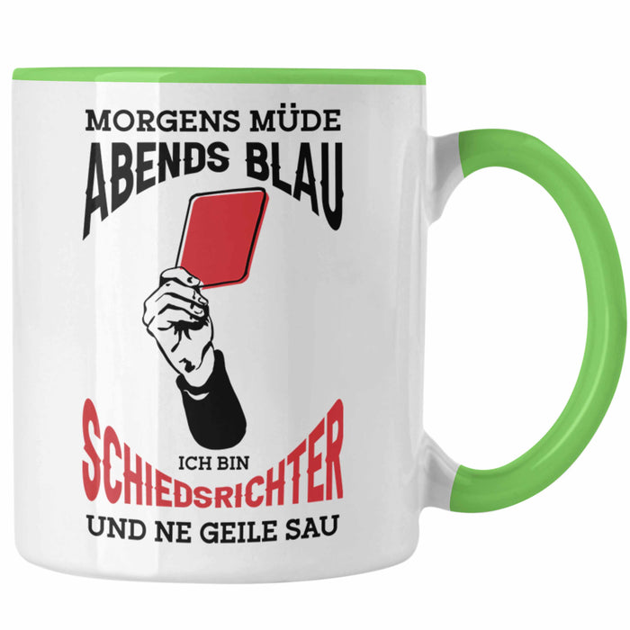 Schiedsrichter Tasse Geschenk für Schiedsrichter mit Spruch Grün Trendation