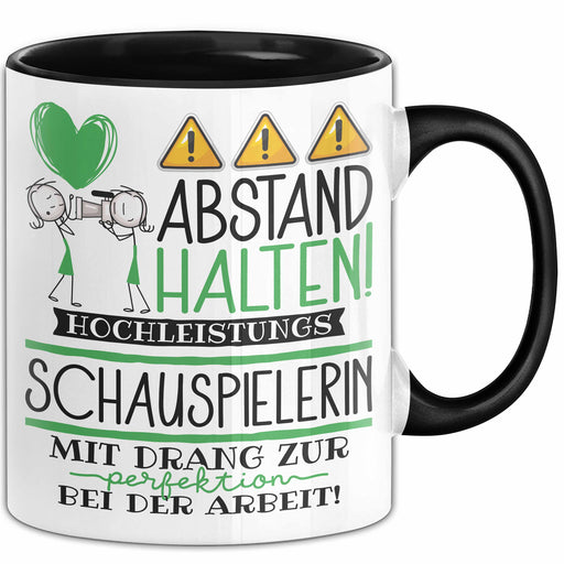 Schauspielerin Tasse Geschenk Lustig Abstand Halten Hochleistungs-Schauspielerin Mit Drang Zur Perfektion Bei Der Arbeit Trendation