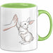 Hasen Papa Mama Tasse Geschenkidee Für Hasen-Liebhaber Und Besitzer Grün Trendation