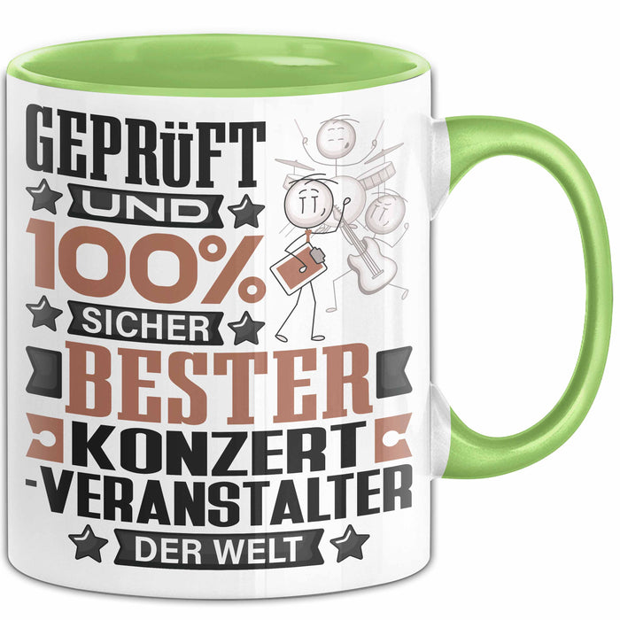 Konzertveranstalter Geschenk Lustiger Spruch für Konzertveranstalter Geschenkidee Bester Konzertveranstalter Der Welt Grün Trendation
