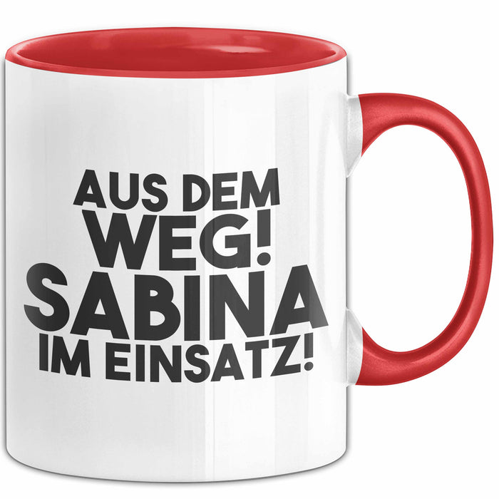 Sabina Tasse Aus Dem Weg! Sabina Im Einsatz! Geschenk