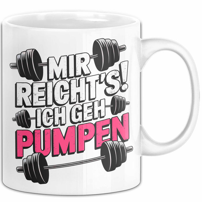 Gewichtheben Tasse Geschenk Ich gehe Gewichte heben Geschenkidee Lustig Weiß Trendation