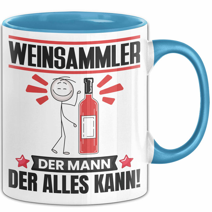 Weinsammler Tasse Geschenk für Weinsammler Der Mann Der Alles Kann Geschenkidee zum Geburtstag Blau Trendation