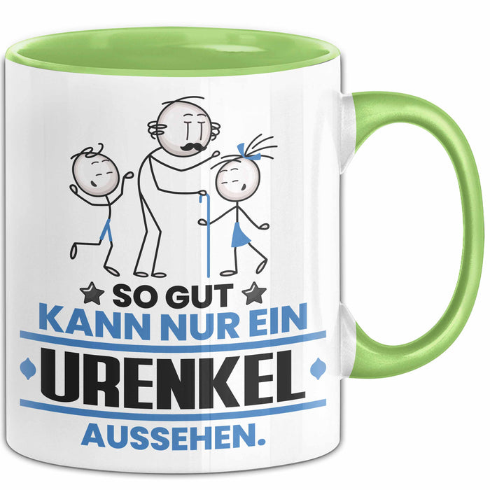 Urenkel Geschenk Tasse So Gut Kann Nur Ein Urenkel Aussehen Geschenkidee Kaffee-Becher Grün Trendation