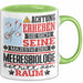 Meeresbiologe Geschenk Tasse Lustiger Spruch Erheben Sie Sich Der Meeresbiologe Betritt den Raum Grün Trendation