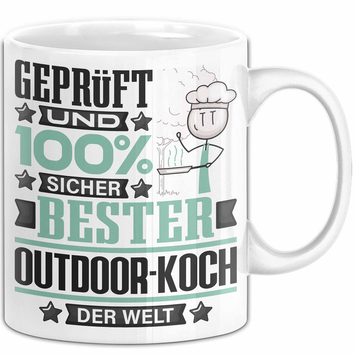 Outdoor-Koch Geschenk Lustiger Spruch für Outdoor-Koch Geschenkidee Bester Outdoor-Koch Der Welt Weiß Trendation