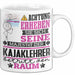 Kajaklehrer Geschenk Tasse Lustiger Spruch Erheben Sie Sich Der Kajaklehrer Betritt den Raum Weiß Trendation