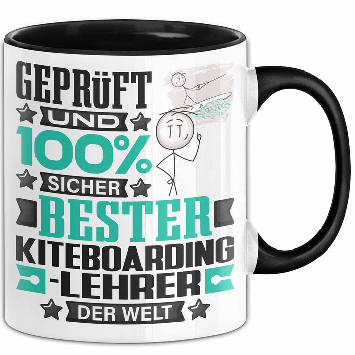 Kiteboarding-Lehrer Geschenk Lustiger Spruch für Kiteboarding-Lehrer Geschenkidee Bester Kiteboarding-Lehrer Der Welt Schwarz Trendation