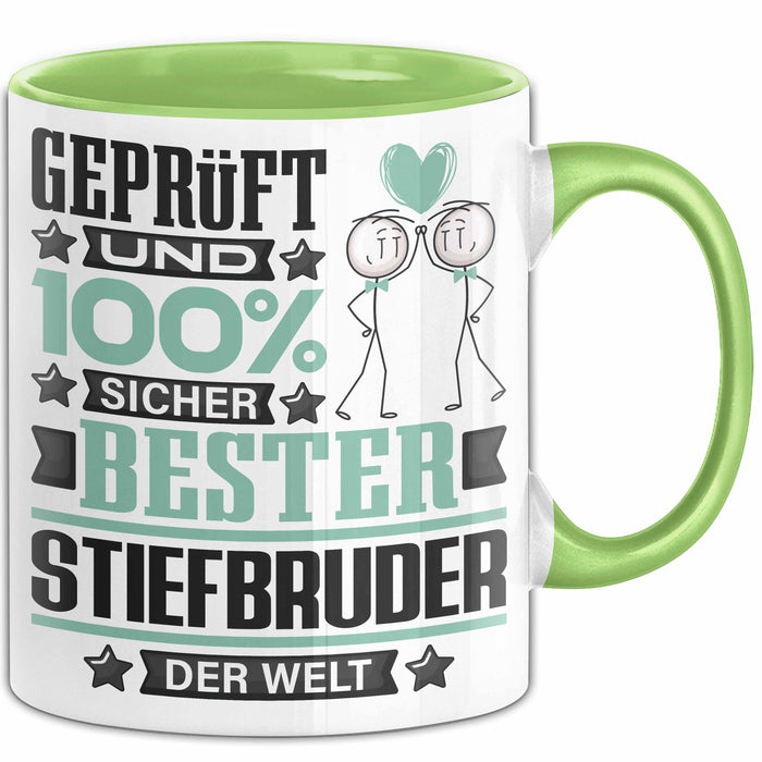 Stiefbruder Geschenk Lustiger Spruch für Stiefbruder Geschenkidee Bester Stiefbruder Der Welt Grün Trendation