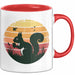 Eichhörnchen Tierliebhaber Retro Tasse Geschenk Lustige Geschenkidee Spruch Rot Trendation