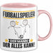 Fußballspieler Tasse Geschenk für Fußballspieler Der Mann Der Alles Kann Geschenkidee zum Geburtstag Rosa Trendation