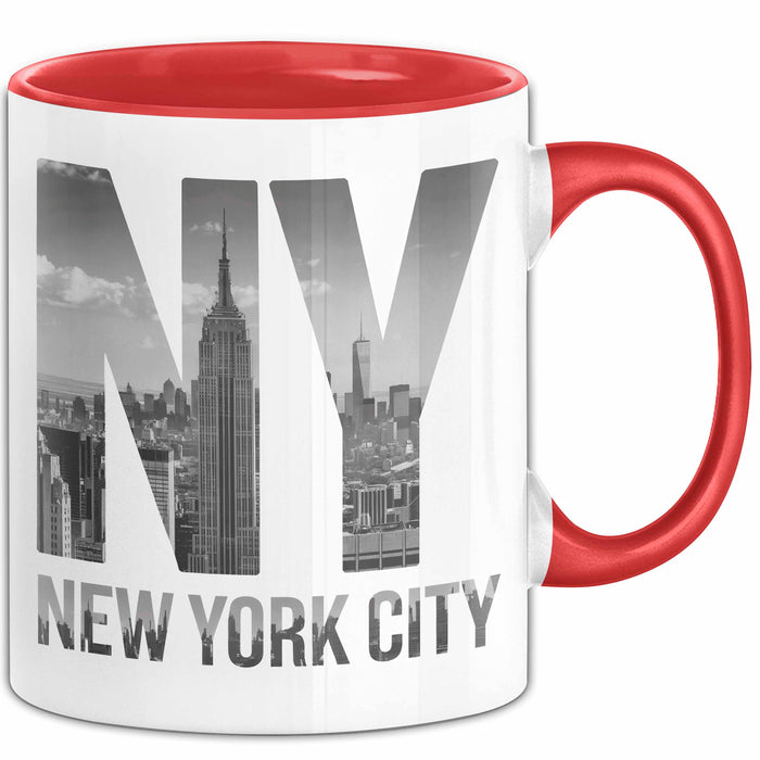 New York City USA Tasse Geschenk Lustige Geschenkidee Spruch Rot Trendation