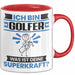 Golfer Tasse Geschenk für Golfer Geburtstag Lustiger Spruch Kaffee-Becher Was Ist Deine Superkraft Rot Trendation
