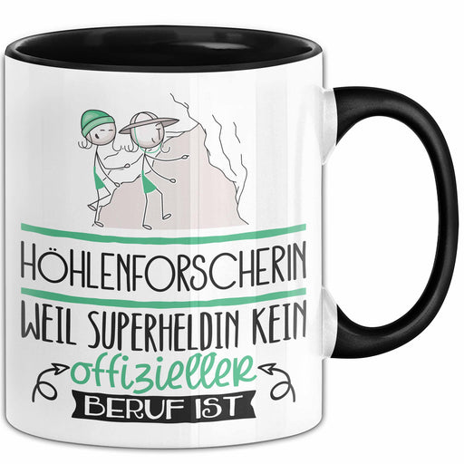 Höhlenforscherin Geschenk Tasse Lustiger Spruch Höhlenforscherin Weil Superheldin Kein Offizieller Beruf Ist Geschenkidee Trendation