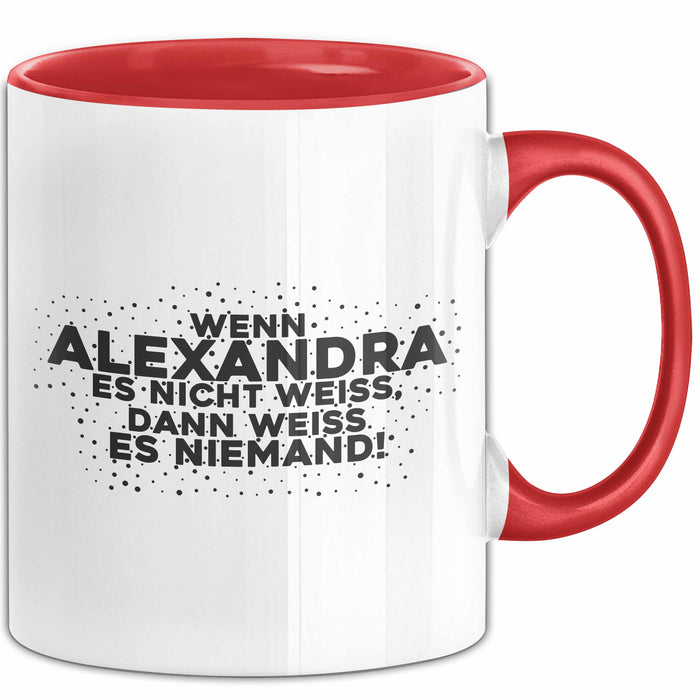 Alexandra Tasse Wenn Alexandra Es Nicht Weiss, Dann Weiss Es Niemand!