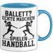 Handball-Spielerin Tasse Geschenk Frauen Ballett Echte Mädchen Spielen Handball Blau Trendation