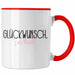 Trendation - Jobwechsel Tasse Geschenk Kollegin Kollege Lustig Abschiedsgeschenk Sprüche - Glückwunsch Zur Flucht Abschied Rot Trendation
