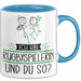 Rugbyspielerin Tasse Geschenk Ich Bin Rugbyspielerin Und Du So Geschenkidee Lustiger Spruch Becher Blau Trendation