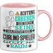 Curling-Spieler Geschenk Tasse Lustiger Spruch Erheben Sie Sich Der Curling-Spieler Betritt den Raum Rosa Trendation