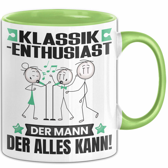 Klassik-Enthusiast Tasse Geschenk für Klassik-Enthusiast Der Mann Der Alles Kann Geschenkidee zum Geburtstag Grün Trendation