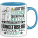 Hundefriseur Geschenk Tasse Lustiger Spruch Erheben Sie Sich Der Hundefriseur Betritt den Raum Blau Trendation